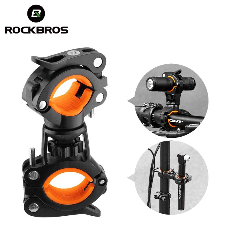 Rockbros Fietsen Lichten Houder Roterende Led Fietslicht Beugel Fiets Pomp Houder Quick Release Mount Fiets Accessoires