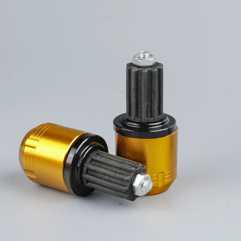 7/8" 22mm Universal Motorcycle Handle Bar End Handlebar Grips Ends Sliders Plug Slider Counterweight: Oro