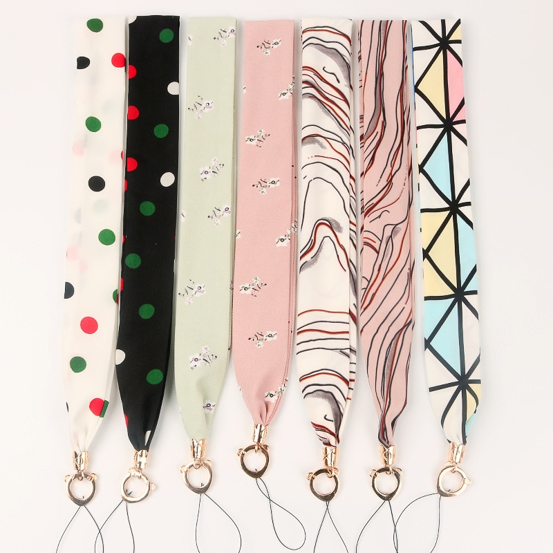 Mobiele, op maat gemaakte zijden lanyard, nekband voor sleutelkaart, telefoonkoord, polsband, handsleutelkoord, ketting, telefoonhouder, touw