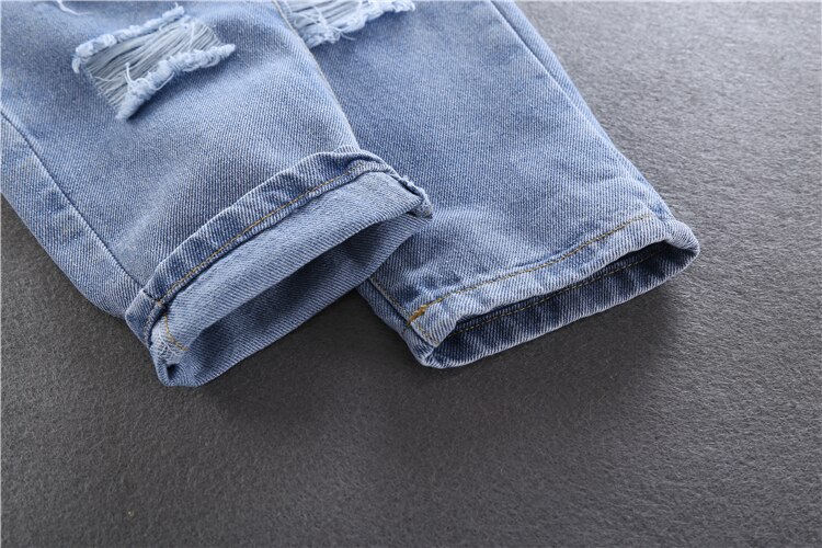 Pantalones vaqueros rotos para niños, jeans informales, holgados, rasgados, talla 90-130