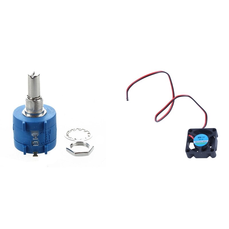 Potentiomètre de précision à fil rotatif, 10K Ohm, 10 tours, avec ventilateur de refroidissement actif, pour Raspberry Pi 3 modèle B / 2B / B +-