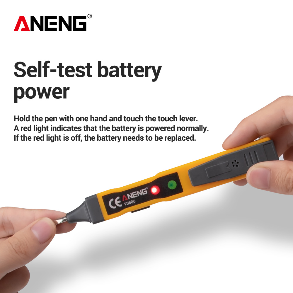 Continuity Voltage Detector Pen Non-contact Inductive AC/DC Voltage Meter Electric Compact Pen Voltage Battery Test Pencil