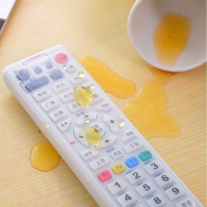 Silicone Remote Control Cover Transparent TV Remote Control Case Air Conditioning Dust Protective Case Waterproof Storage Bag