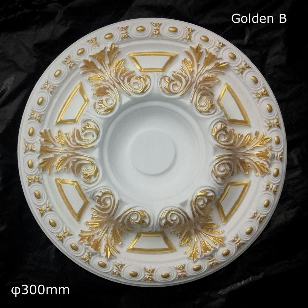 PU decorative ceiling rose D300mm pendant lamp base light decor panel ceiling rosette decoration