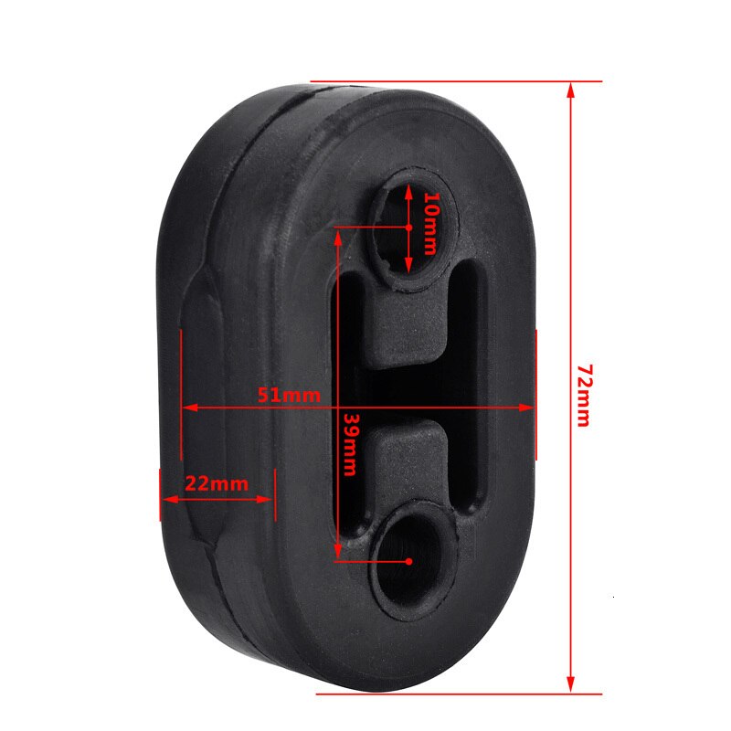 ESPEEDER Universal 2 agujeros 10mm aislador de escape de tubo de escape de coche soportes de montaje suspensión aislador piezas de automóviles