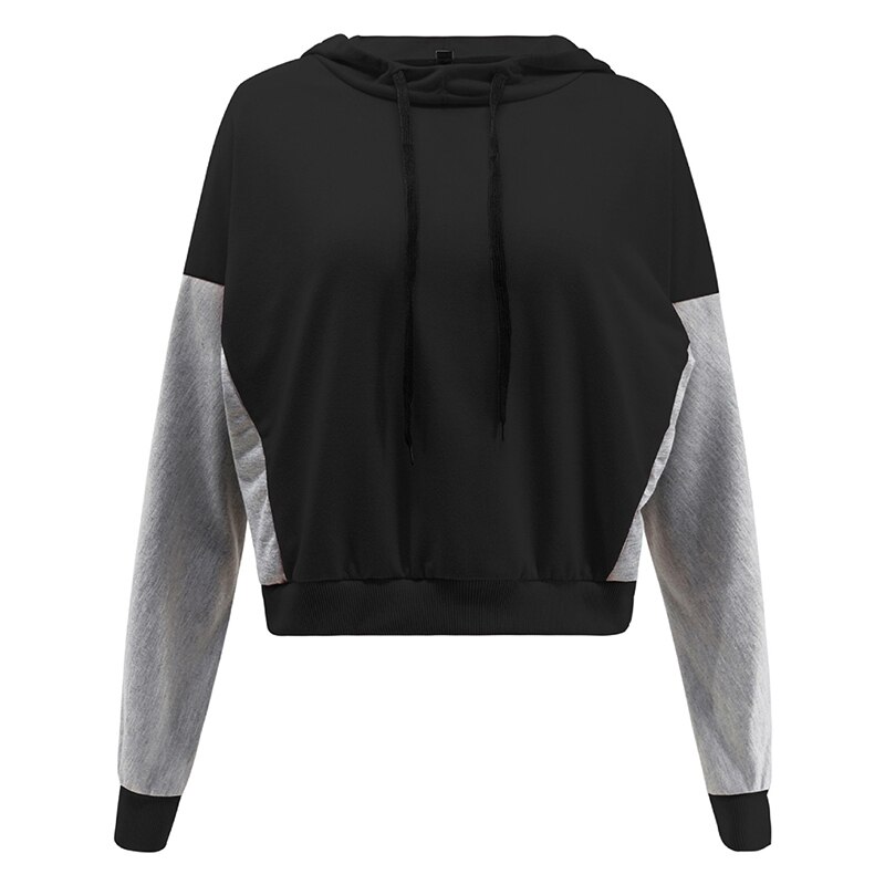 Women's Hooded Sweatshirt - Flexible Fit - Casual Training Pullover: XL / Black