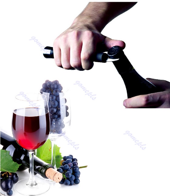 Lufttryk køkken rødvin åbner flaske popper pumper proptrækker kork ud værktøj