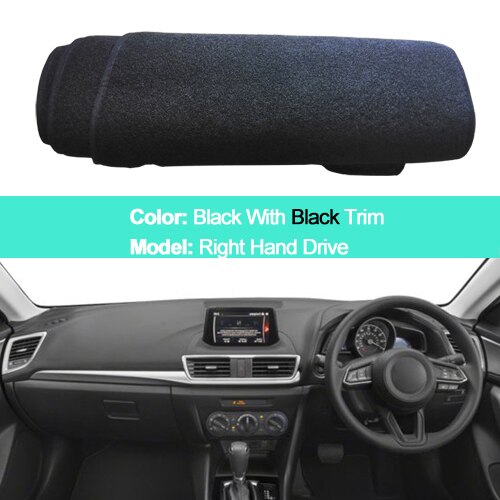 Car Inner Dashboard Cover Dash Mat Carpet Cushion Sun Shade For Mazda 3 Mazda3 M3 Axela BM LHD RHD: Pink