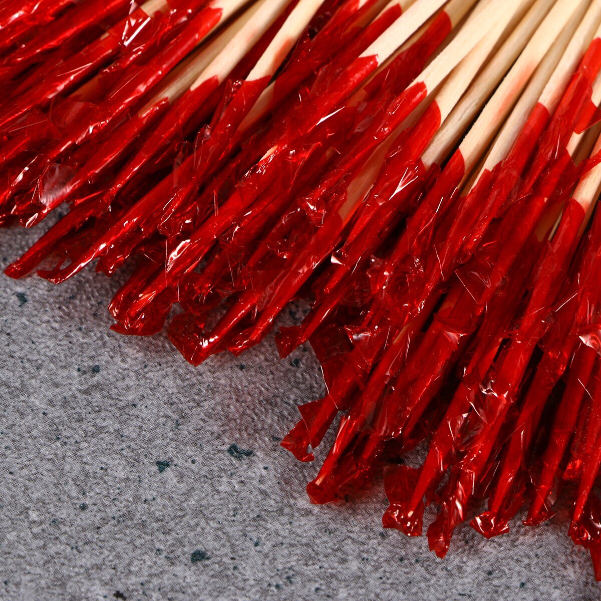 Palitos de fruta de bambú con tira de colores, palitos de cóctel, sándwich, fruta, palillos de dientes, suministros de , 100 Uds.