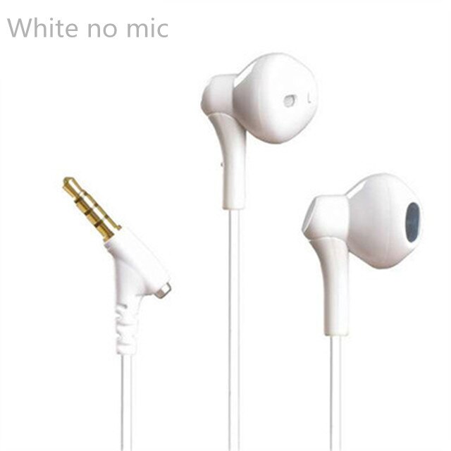 YINCROW RW-100 HiFi Super Bass Earphone With Mic Half in-ear headset Wired 3.5MM Earphones RW919 RW777 X6 P1 DT6 PT15 PT25 MS16: white no mic