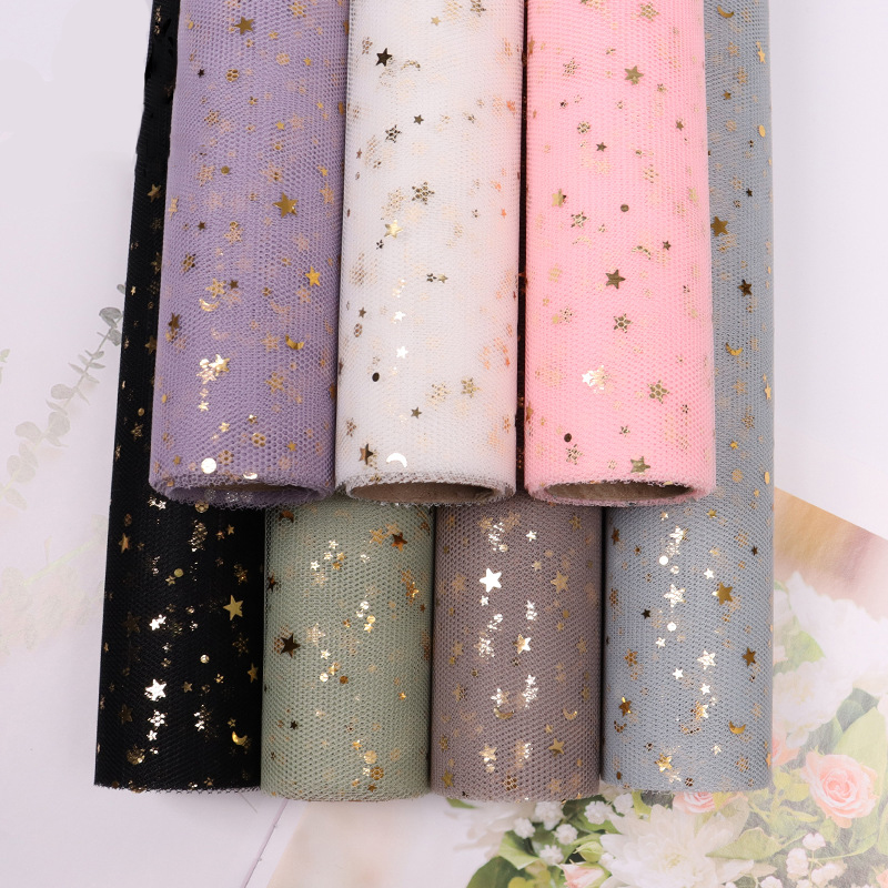 Flower Packing Gauze 5 Yards/roll Bronzing Gauze DIY Korean Style Floral Gauze