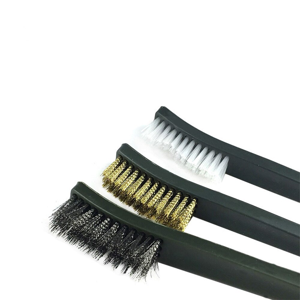 3PCS/Set Stainless Steel Brush Small Wire Brushes For Metal Rust Cleaning Tool Remove Rust Brushes Mini Brass Cleaning Polishing