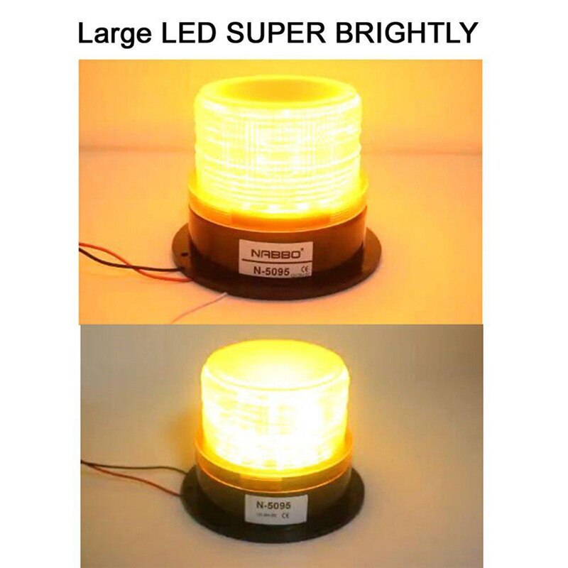 LED Car Warning Light Emergency Light Bulb Amber Flashing Strobe Beacon 12V-24V LED Warning Emergency Situations Police Lamps