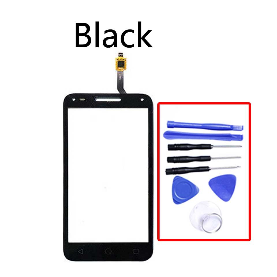 Pantalla táctil para Alcatel One Touch U5 3G OT 4047D 4047G 4047 OT4047 OT4047D, repuesto de Panel de pantalla táctil: Black-With tool