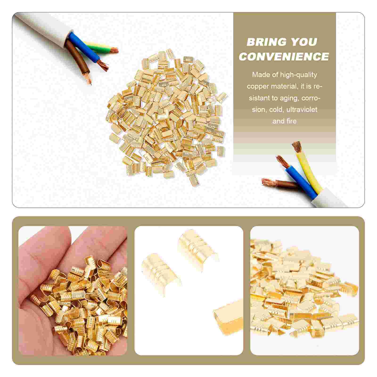 300 Pcs U-shaped Terminal Quick Connection Buckle Terminal Connector Terminal Butt Joint