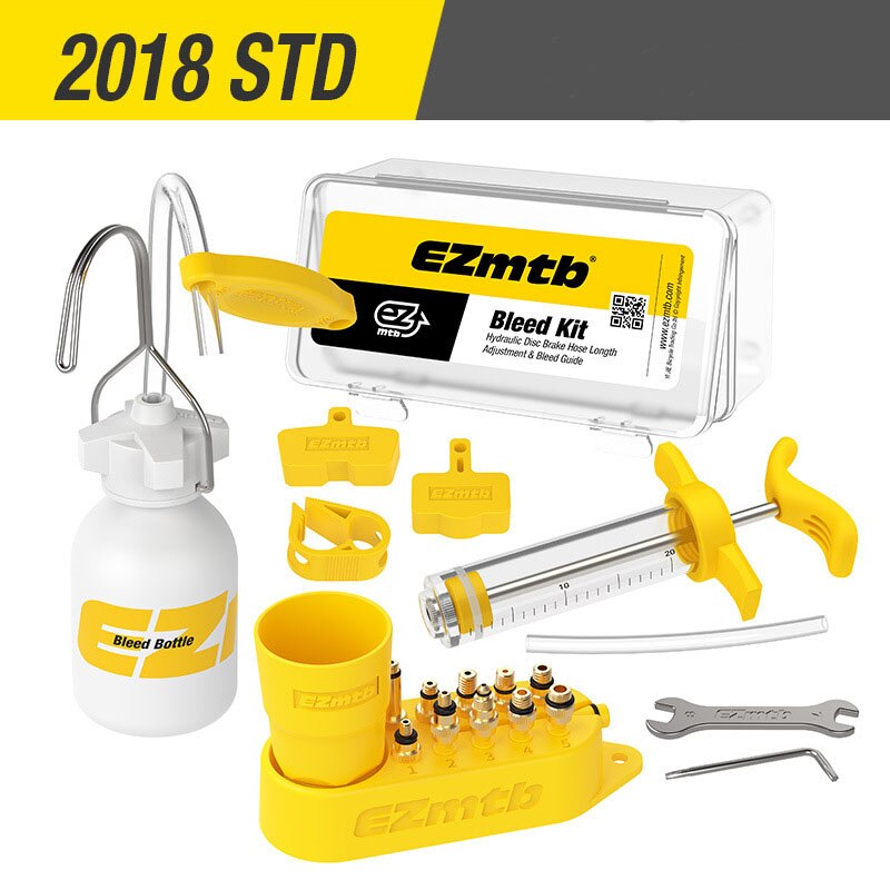 Juego de herramientas de reparación de frenos hidráulicos de bicicleta, herramientas de mantenimiento de frenos de disco para SHIMANO SRAM Avid MAGURA Series MTB Road Bike: 2018  STD