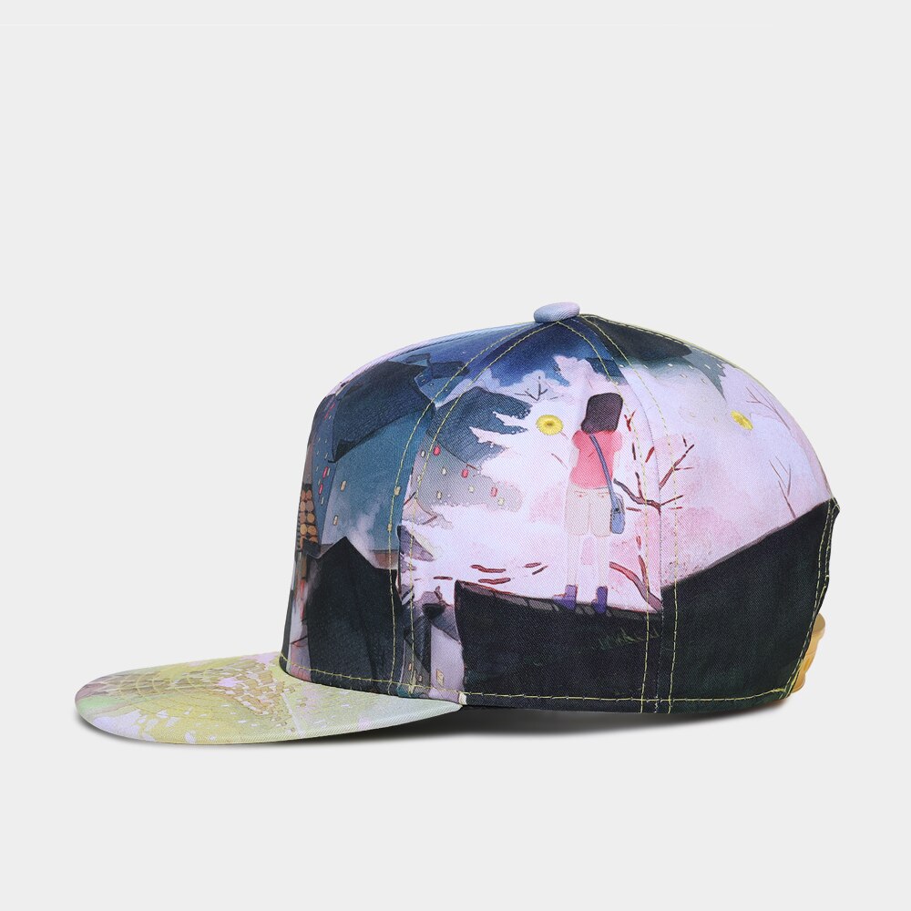 Nuzada unisex män kvinnor hip hop keps exklusiv original märke  hd 3d tryck landskap par kepsar vår sommar