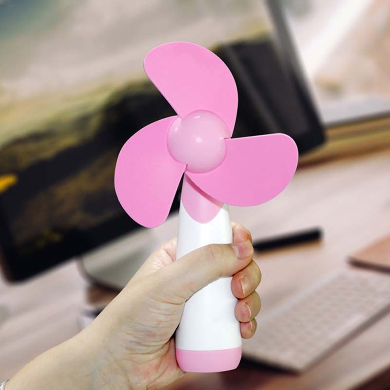 Draagbare Handheld Mini Fan Super Mute Aa Battery Operated Cooling Home Reizen