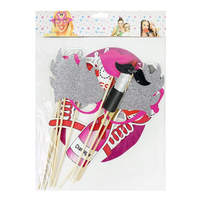 10pcs Wedding Photo Booth Props Just Married Photobooth Party Decorations Team Bride Bridal Shower Bachelorette Accessories