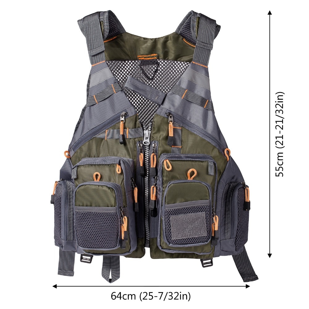 Bassdash Ademend Vissen Vest Outdoor Sport Fly Zwemmen Veiligheid Verstelbare Utility Vest Visgerei Voor Mannen En Vrouwen