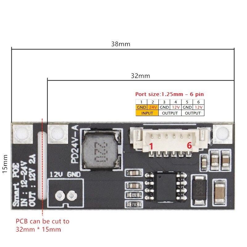 CCTV Camera Smart PoE Transformer 24V PoE Power Input,12V Power Output,For CCTV IP Camera