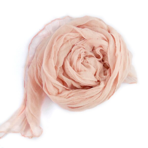 Vrouwen effen kleur zachte voile zijden sjaals thermische winter herfst lange sjaal warme vrouwelijke omslagdoek voor meisjes dames: Roze