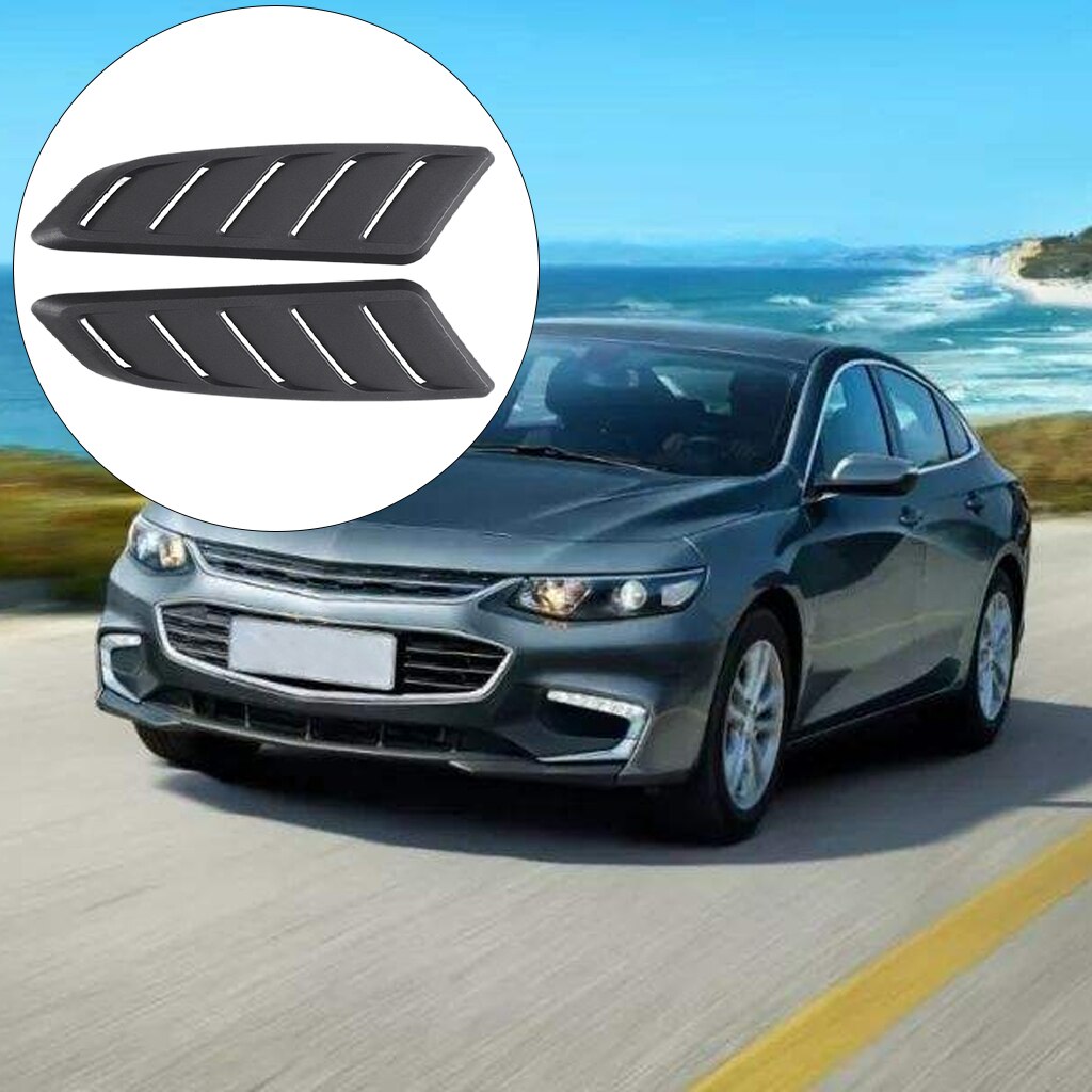Engine Hood Vent Cover Heat‐Resistant Air Flow Louver Flow Intake Set Hood Air Intake Vent Grille Trucks Outlet Front Fit