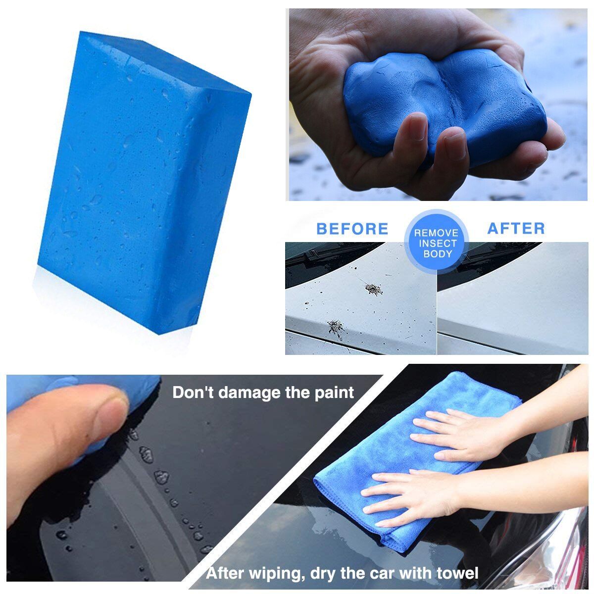 180g Clay Bar Magic Clean Car Truck Blue Cleaning Clay Bar Car Detailing Clean Clay Care Tools Sludge Washing Mud Car Washer