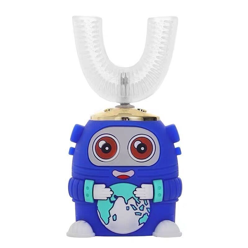 Children's Electric Toothbrush Smart 360 Degree U Silicon Toothbrush USB Automatic Ultrasonic Tooth Toothbrush Cartoon Pattern