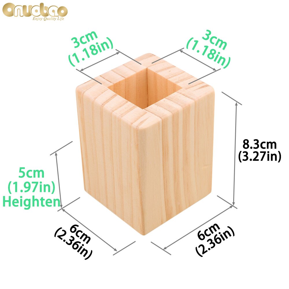 Onuobao 4 st trämöbler öka pad höja 5cm square spår för soffa förhöjt te bord skrivbord dator skrivbord garderob
