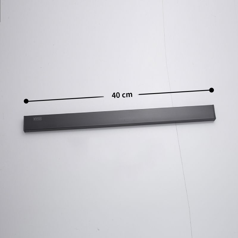 Bvz rustfritt stål magnetisk knivholder knivblokk veggmontert magnet knivholder stativ for kniver: Svart 40cm