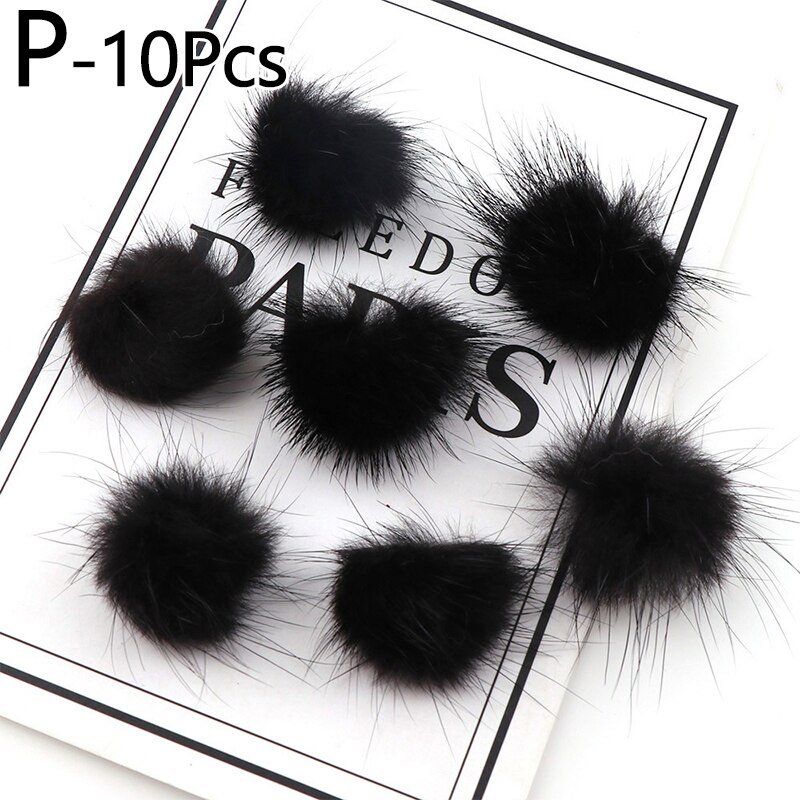 10Pcs Diy Pompon Nertsen Pompoms 3Cm Faux Fur Ballen Voor Naaien Op Gebreide Sleutelhanger Sjaal Schoenen Kleding Hoeden diy Sieraden Accessoire: 16