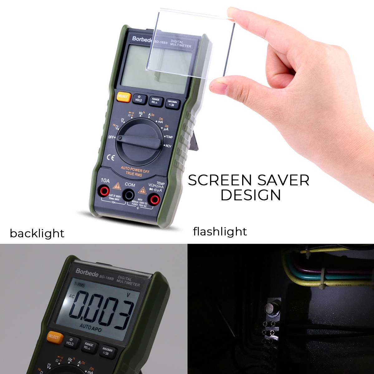 Digital Multimeter 6000 Counts High Speed Auto Range Tester Intelligent NCV True RMS Temperature Universal Multimetro