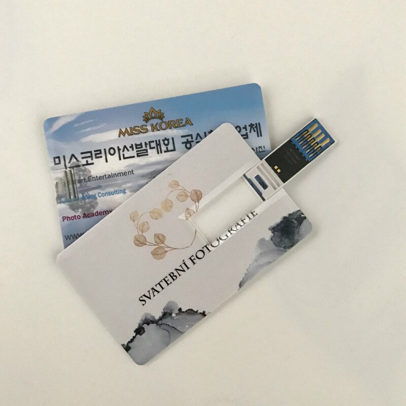 white credit card usb sticks custom photo print company logo name 4-32GB usb 3.0 flash pen drive (over 10pcs free logo)