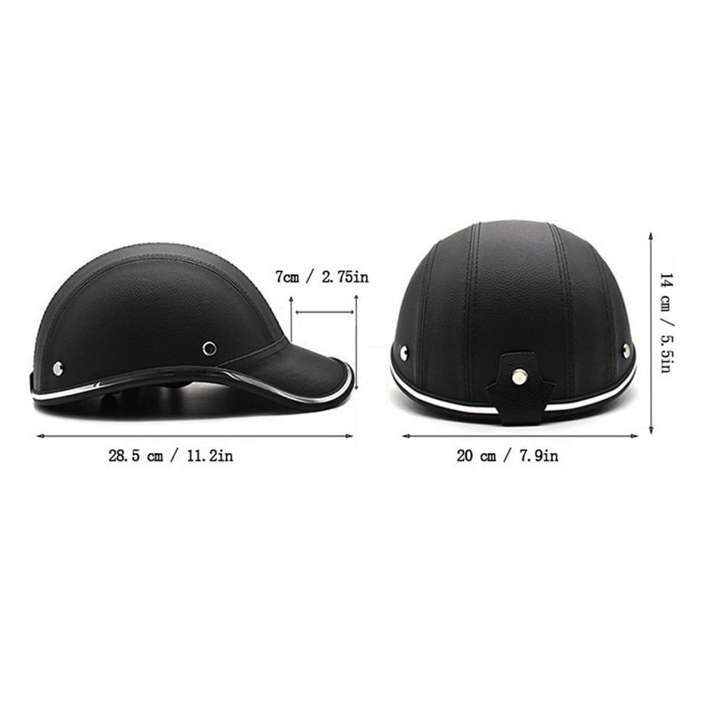 Baseball Kappe Stil Motorrad Halb Helm Sicherheit Harte Hütte Für Cafe Rennfahrer Zerhacker Rolle Halbe Gesicht Jahrgang Sommer Kappe