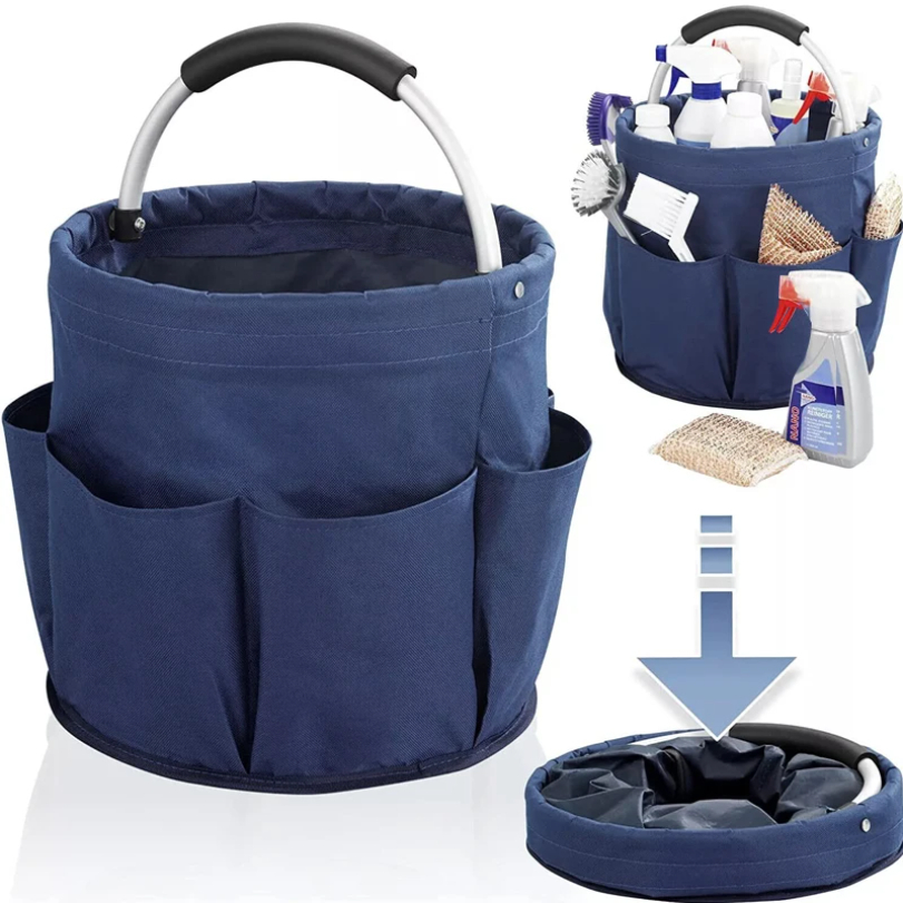 17L Grote Organizer Tas Opvouwbare Mand Picknick Tote Outdoor Reinigingscaddy met Handvat Gereedschapstas Reinigingsbenodigdheden