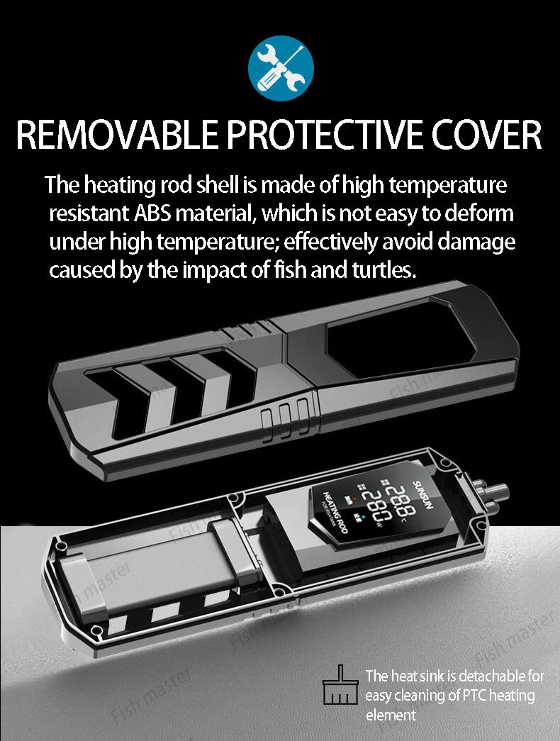 Aquarium Temperature Controller PTC Heating Rods for Fish Tank LED Display Digital Heater PID Adjustable Thermostat