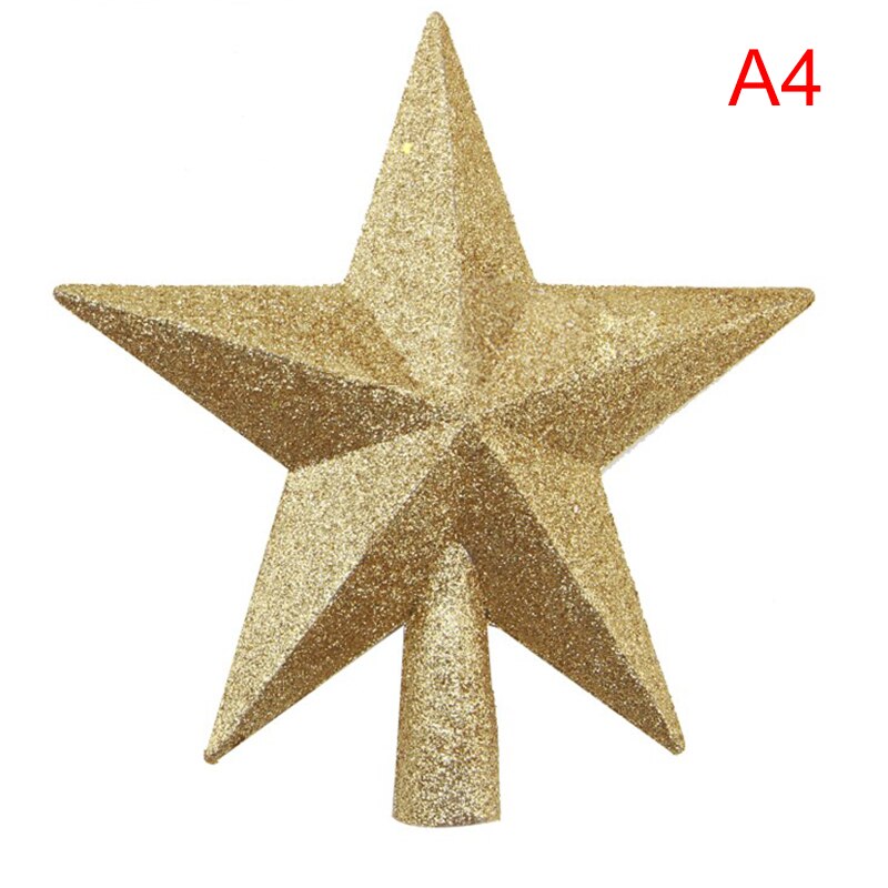 1pc glitter mini star julgran toppers röd guld silver mini star: A4