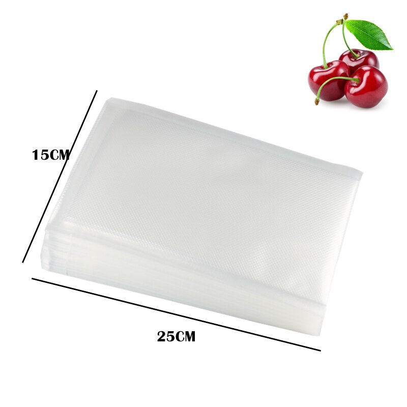 Agashe 50 Stks/partij Vacuüm Sealer Pakket Tas Voor Vacuüm Sluitmachine Voor Voedsel Besparing Opbergtas Keuken Voedsel Houden Verse: 50PCS 15X25CM