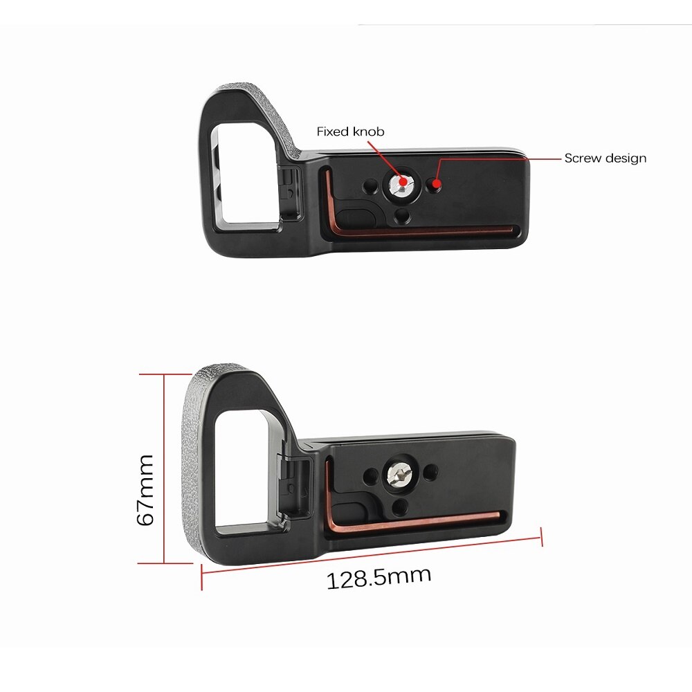 Meike MK-A9II poignée en alliage d'aluminium plaque de dégagement rapide L support pour Sony A7R IV / A7 IV / A9II caméras