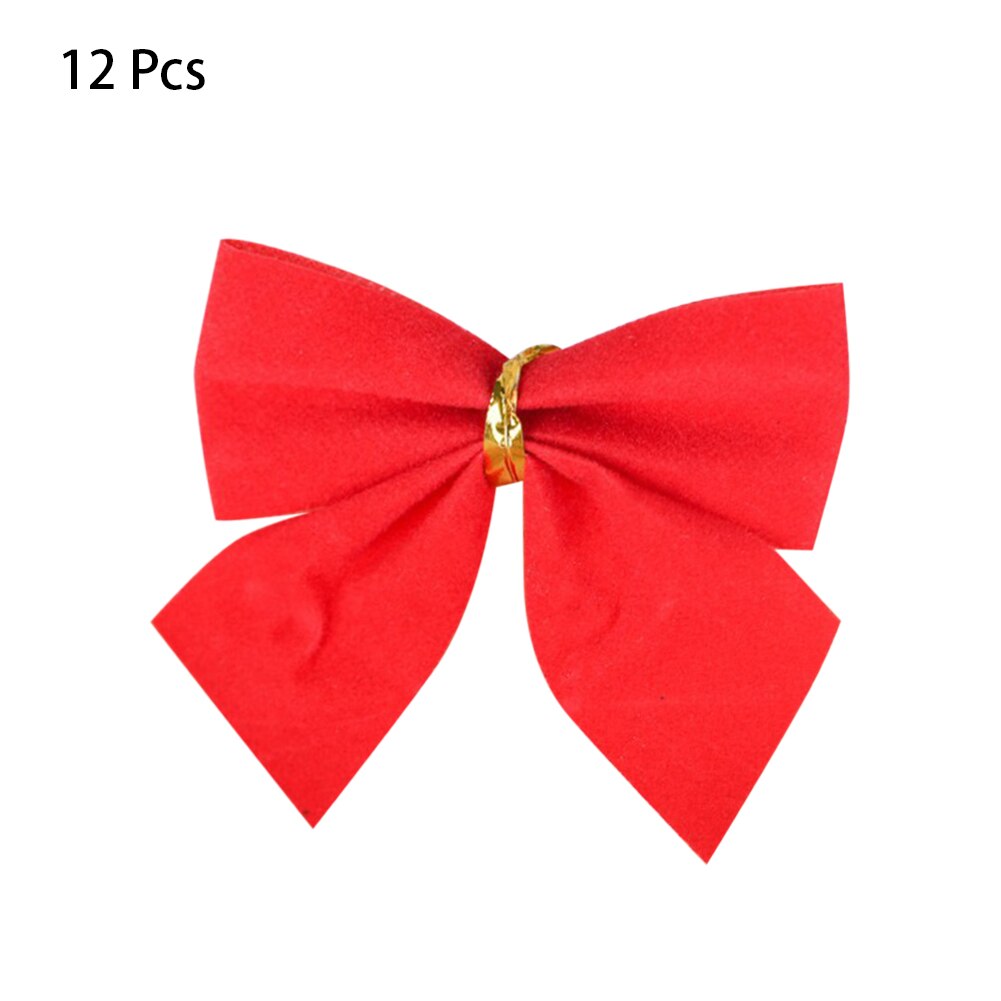 12 stuks kerststrikken festival strik kerstboomversiering mymei: Rd