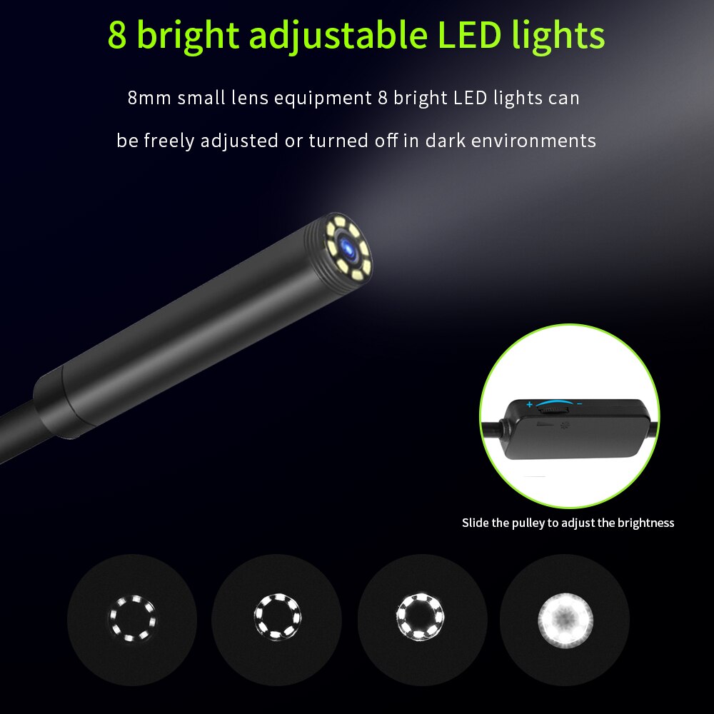 Tishric Wifi Endoscoop Camera Voor Smartphone1200P Endoscoop Voor Auto 'S Riool/Pijp/Inspectie Camera Monitor Industriële Endoscoop