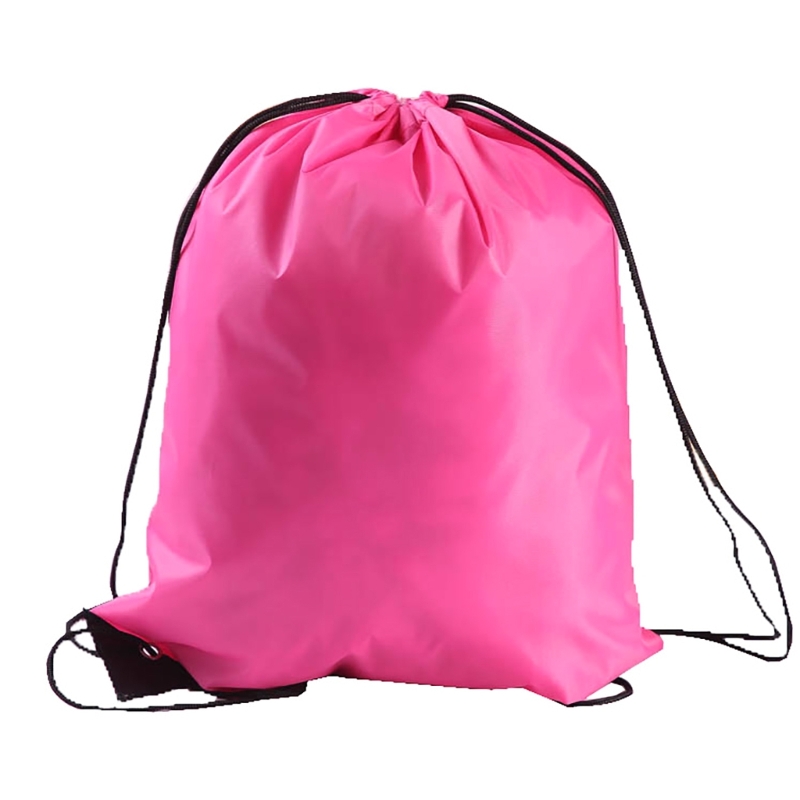 Drawstring Backpack Gym Backpack Sports Bag for Swim Women Men Workout Bag Draw String Back Sacks for Soccer Beach Gear: ROSE RED