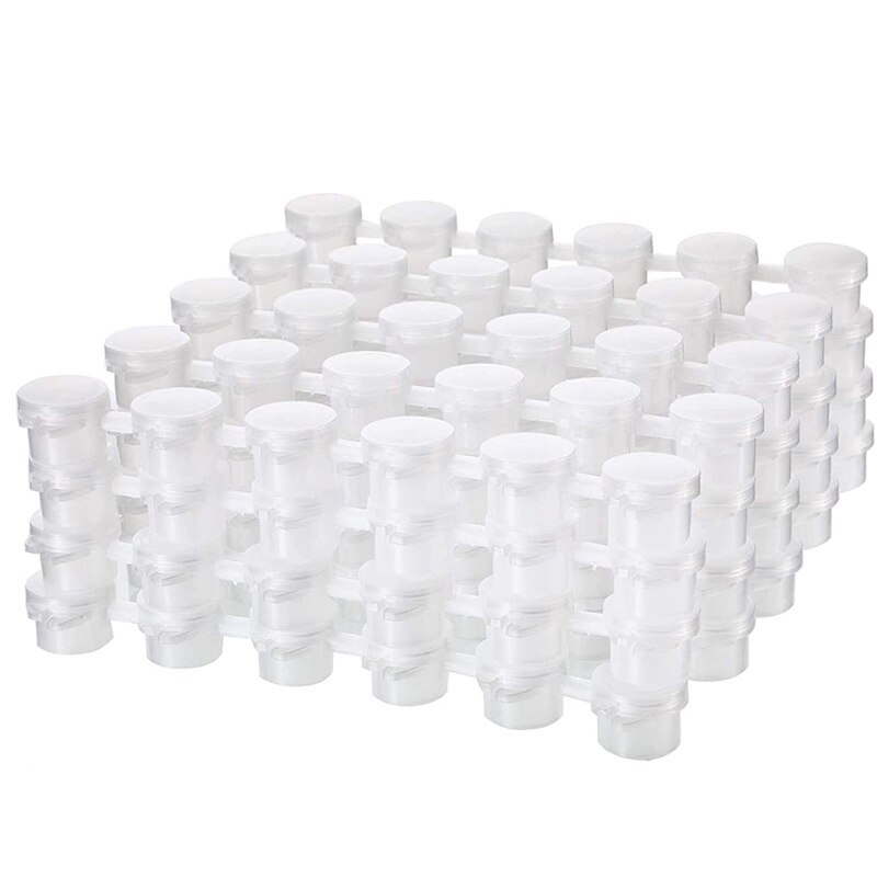 24 Strips Lege Verf Strips Verf Cup Potten Clear Storage Containers Schilderen Arts Ambachten Levert 144 Potten In Totaal: Rood