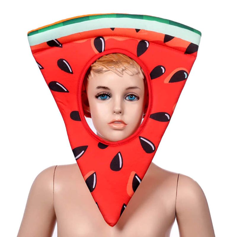 Unisex rolig frukt mat mössa mask halloween fest cosplay huvudbonader huva hatt karneval huvudbonad dekor: F