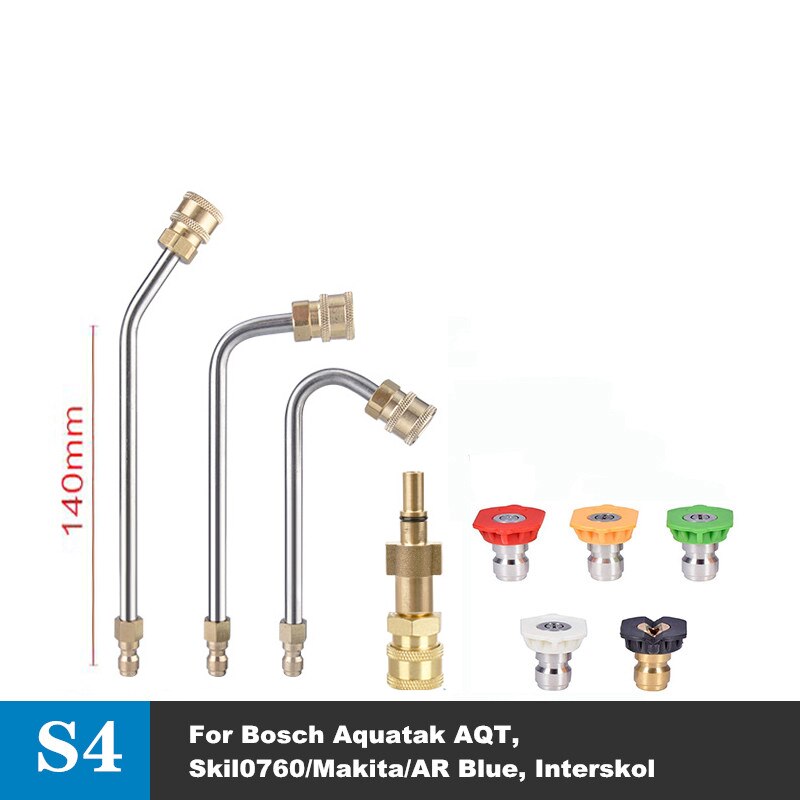 High Pressure Washer Gutter Cleaner Attachment For Lance/Wand 1/4" Quick Connect,for Lavor for Nilfisk for Bosch car accessories: Gold