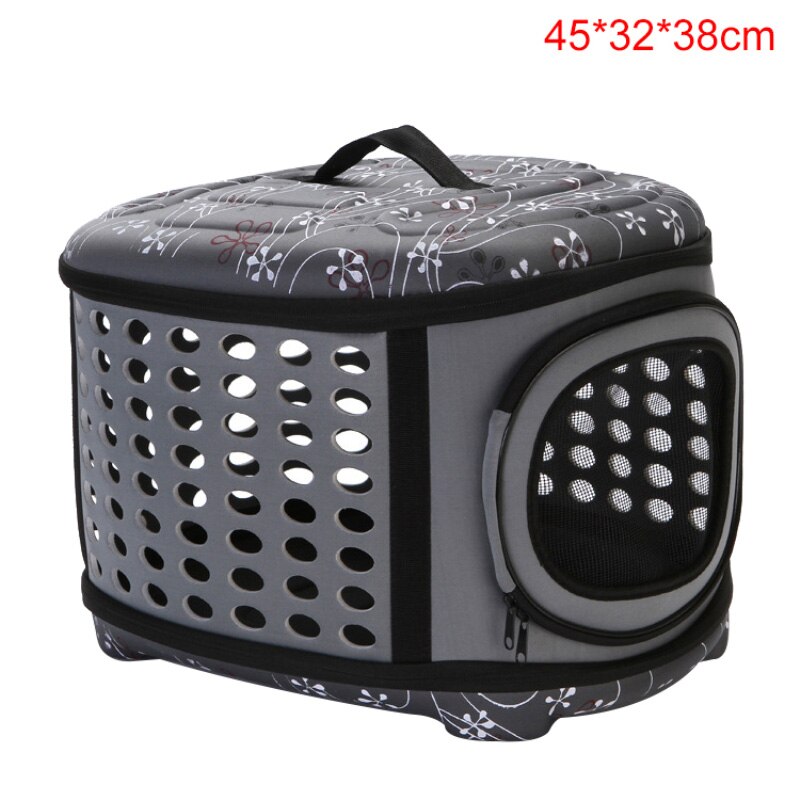 Sac pour animaux de compagnie chien chat transporteur sac à main voyage Portable respirant chat transporteur sac pliable sac à bandoulière transporteur pour chiot moyen chien: Gray  L