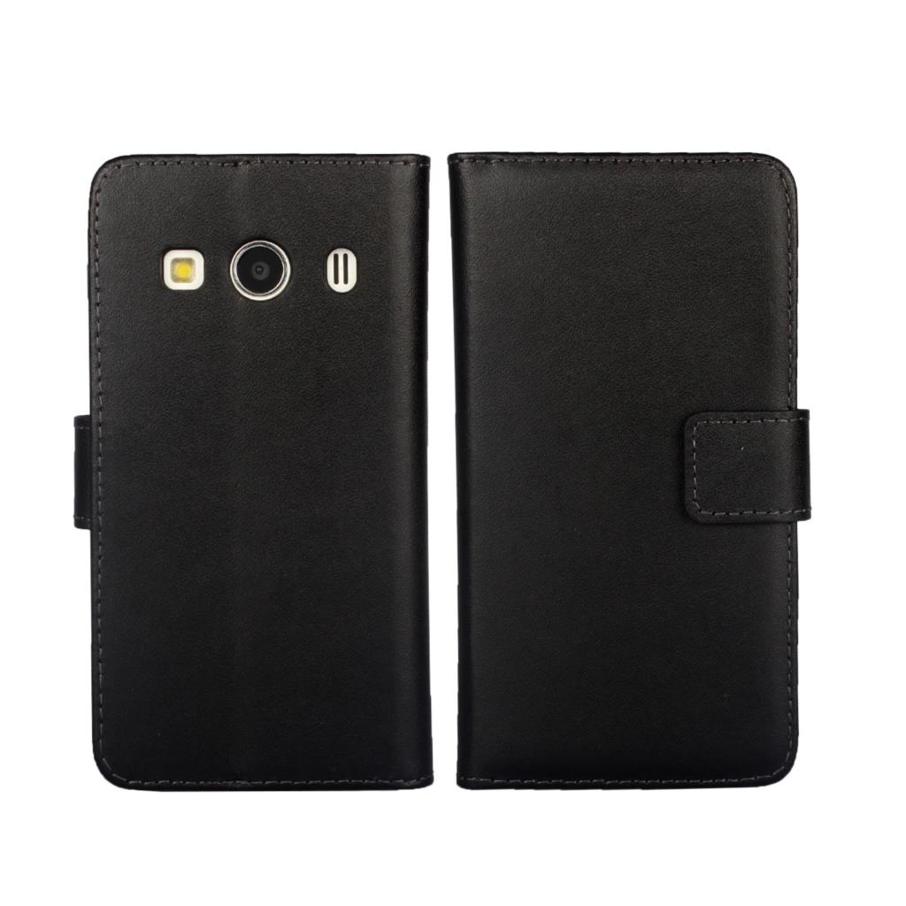 Portefeuille en cuir étui pour samsung Galaxy Ace 4 G313H Ace4 étui de luxe Flip Cover rétro sacs porte-carte étui de téléphone: Black