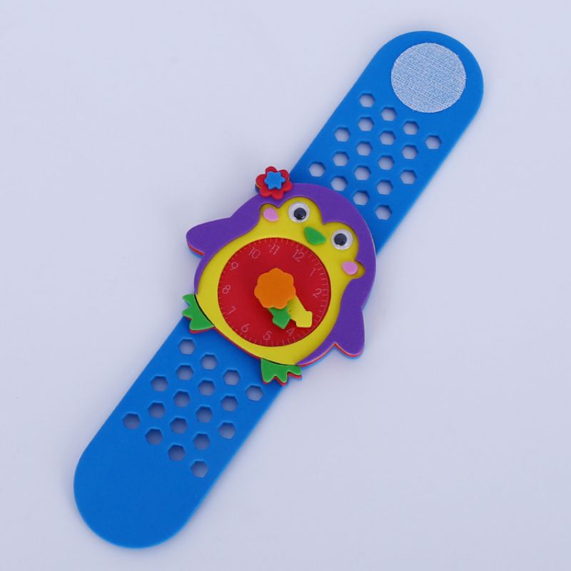 Producten Diy Plakken Horloge Kleuterschool Handgemaakte Materiaal Pack Cartoon Dier Horloge Kinderen Horloge