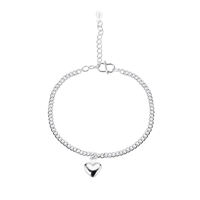 KOFSAC nuove cavigliere alla moda in argento Sterling 925 per accessori per feste da donna bracciale con cavigliera a cuore semplice gioielli da donna anniversario